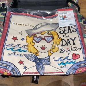 Brighton Seas The Day Tote D30012 - 2016 Canvas Tote - NWT